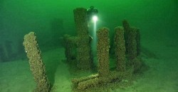 Stonehenge Discovered Under Lake Michigan with Carvings of Mastodon